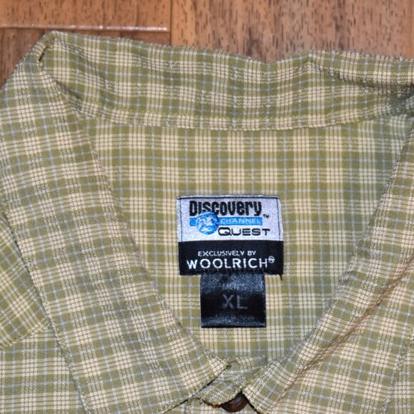 Discovery Channel Quest by Woolrich‎ Short Sleeve Button Front Shirt Sz XL - Picture 4 of 5